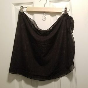 Black Mesh Swim Cover-up
